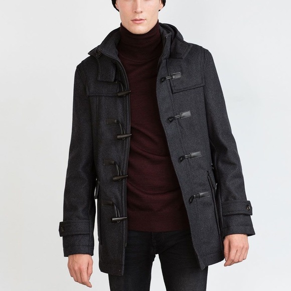 zara duffle coat mens